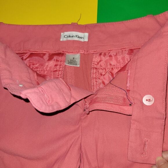2/$20 Calvin Klein pink dress pants - Picture 2 of 4